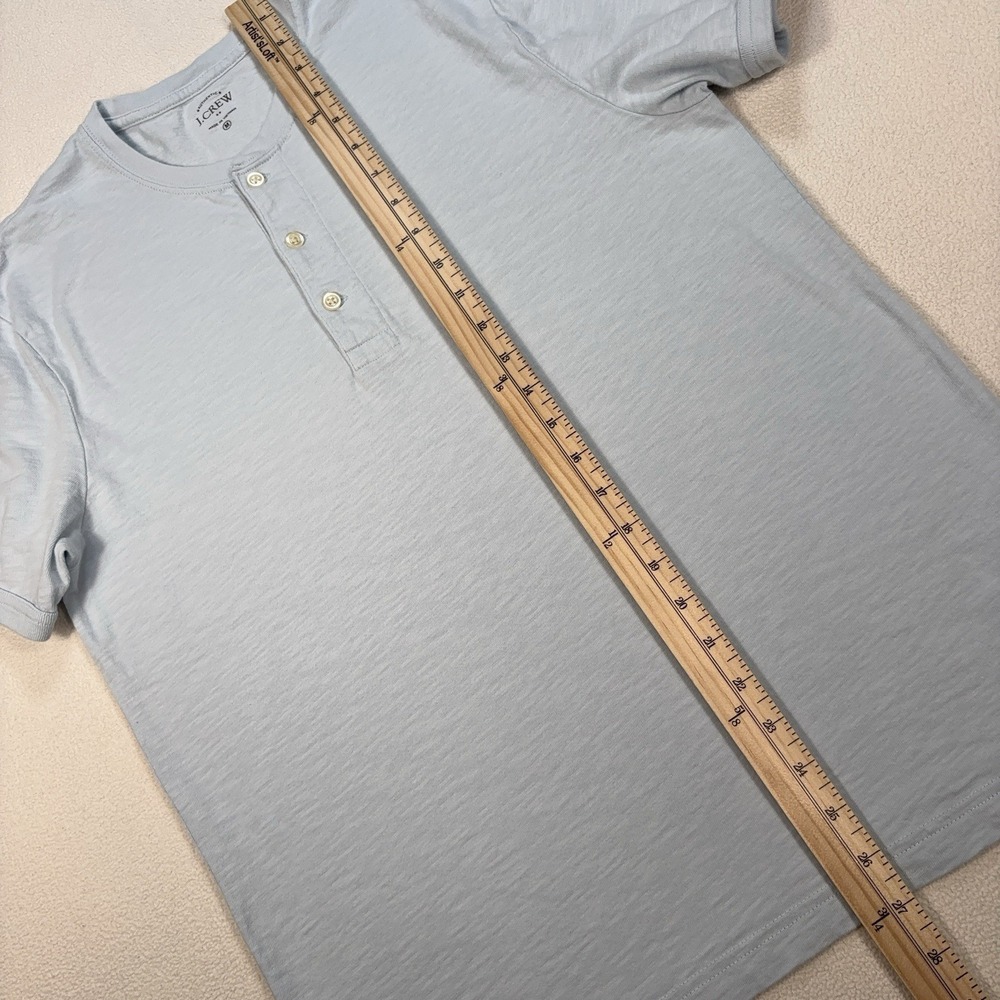 J.Crew Slub Cotton Henley‎ Shirt Men's M Light Blue L1965 - Picture 8 of 11
